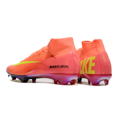 Nike Air Zoom Mercurial Superfly 10 Elite Pink and Yellow Kids Firm Ground FG Football Boot