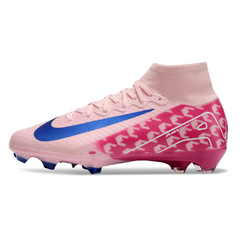 Nike Air Zoom Mercurial Superfly 10 Elite Pink and Blue Kids Firm Ground FG Football Boot