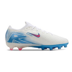 Nike Air Zoom Mercurial Vapor 16 Elite White and Blue Kids Artificial Ground AG Football Boot