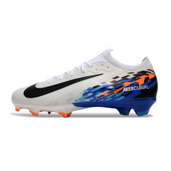 Nike Air Zoom Mercurial Vapor 16 Elite White, Blue, and Orange Firm Ground FG Football Boot