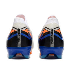 Nike Air Zoom Mercurial Vapor 16 Elite White, Blue, and Orange Firm Ground FG Football Boot
