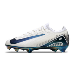 Nike Air Zoom Mercurial Vapor 16 Elite White and Green Kids Firm Ground FG Football Boot