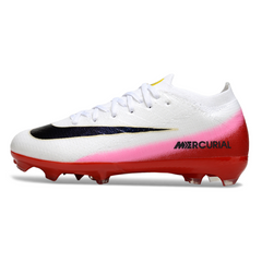 Nike Air Zoom Mercurial Vapor 16 Elite White and Red Kids Firm Ground FG Football Boot