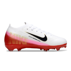Nike Air Zoom Mercurial Vapor 16 Elite White and Red Kids Firm Ground FG Football Boot