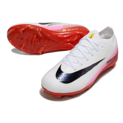 Nike Air Zoom Mercurial Vapor 16 Elite White and Red Kids Firm Ground FG Football Boot