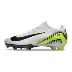 Nike Air Zoom Mercurial Vapor 16 Elite White, Gray, and Green Firm Ground FG Football Boot