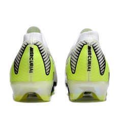 Nike Air Zoom Mercurial Vapor 16 Elite White, Gray, and Green Firm Ground FG Football Boot