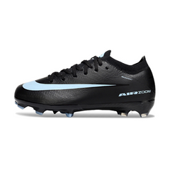 Nike Air Zoom Mercurial Vapor 16 Elite Black and Light Blue Kids Firm Ground FG Football Boot