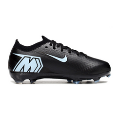 Nike Air Zoom Mercurial Vapor 16 Elite Black and Light Blue Kids Firm Ground FG Football Boot