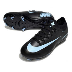 Nike Air Zoom Mercurial Vapor 16 Elite Black and Light Blue Kids Firm Ground FG Football Boot