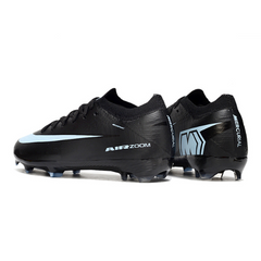 Nike Air Zoom Mercurial Vapor 16 Elite Black and Light Blue Kids Firm Ground FG Football Boot