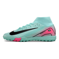 Nike Zoom Mercurial Superfly 10 Elite Light Blue and Pink Kids Turf TF Football Boot
