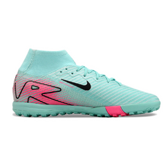 Nike Zoom Mercurial Superfly 10 Elite Light Blue and Pink Kids Turf TF Football Boot