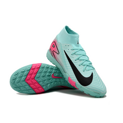 Nike Zoom Mercurial Superfly 10 Elite Light Blue and Pink Kids Turf TF Football Boot