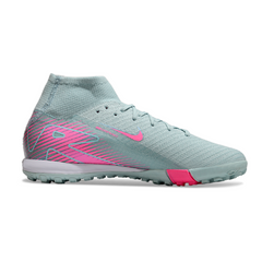 Nike Zoom Mercurial Superfly 10 Elite Light Blue and Pink Kids Turf TF Football Boot