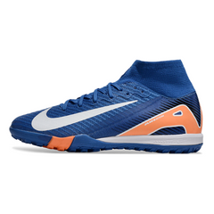 Nike Zoom Mercurial Superfly 10 Elite Blue and Orange Kids Turf TF Football Boot