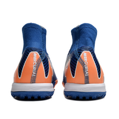 Nike Zoom Mercurial Superfly 10 Elite Blue and Orange Kids Turf TF Football Boot