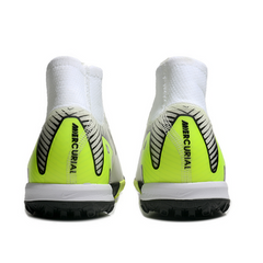 Nike Zoom Mercurial Superfly 10 Elite White, Green and Black Kids Turf TF Football Boot