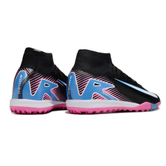 Nike Zoom Mercurial Superfly 10 Elite Black, Light Pink and Blue Kids Turf TF Football Boot