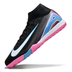 Nike Zoom Mercurial Superfly 10 Elite Black, Light Pink and Blue Kids Turf TF Football Boot