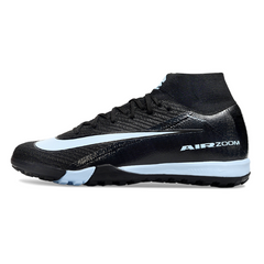 Nike Zoom Mercurial Superfly 10 Elite Black and White Kids Turf TF Football Boot
