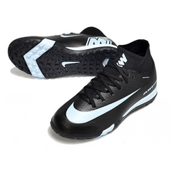 Nike Zoom Mercurial Superfly 10 Elite Black and Light Blue Kids Turf TF Football Boot