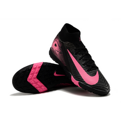 Nike Zoom Mercurial Superfly 10 Elite Black and Pink Kids Turf TF Football Boot