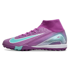 Nike Zoom Mercurial Superfly 10 Elite Purple and Blue Kids Turf TF Football Boot