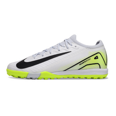 Nike Zoom Mercurial Vapor 16 Elite White and Green Kids Turf TF Football Boot