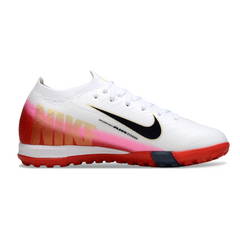 Nike Zoom Mercurial Vapor 16 Elite White and Red Kids Turf TF Football Boot