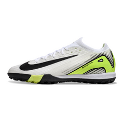 Nike Zoom Mercurial Vapor 16 Elite Kids White and Light Green Turf TF Football Boot