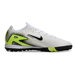 Nike Zoom Mercurial Vapor 16 Elite Kids White and Light Green Turf TF Football Boot