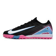 Nike Zoom Mercurial Vapor 16 Elite Kids Black, Light Pink and Blue Turf TF Football Boot