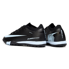 Nike Zoom Mercurial Vapor 16 Elite Black and Light Blue Kids Turf TF Football Boot