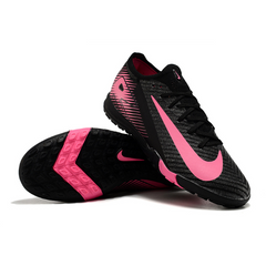 Nike Zoom Mercurial Vapor 16 Elite Kids Black and Pink Turf TF Football Boot