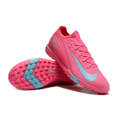 Nike Zoom Mercurial Vapor 16 Elite Pink and Blue Kids Turf TF Football Boot