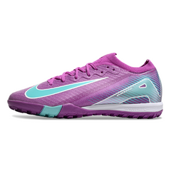 Nike Zoom Mercurial Vapor 16 Elite Purple and Light Blue Kids Turf TF Football Boot