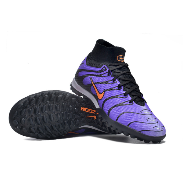 Chuteira Infantil Society Nike Zoom Mercurial Superfly 9 Air Max Plus TF Mbappe TN Pack - VENI Futebol