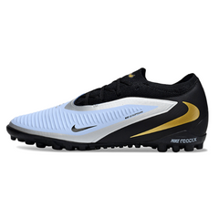 Nike Phantom 6 Pro Black and Light Blue Turf TF Football Boot