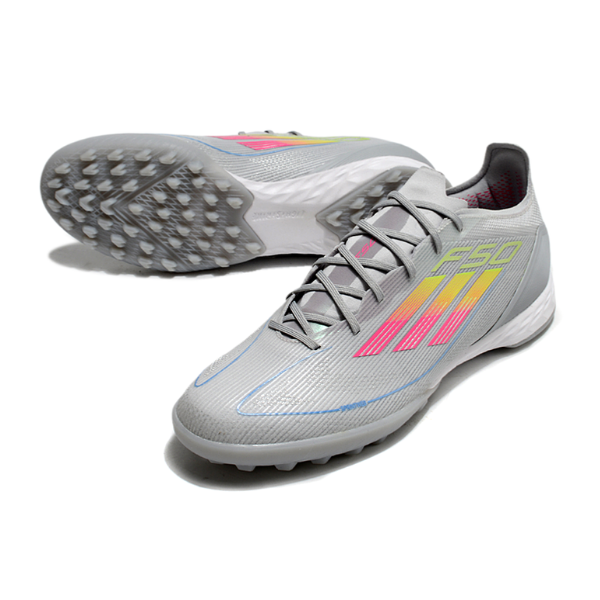 Adidas F50 Elite Gray Pink and Yellow Turf TF Football Boot
