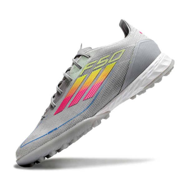Adidas F50 Elite Gray Pink and Yellow Turf TF Football Boot