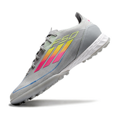 Adidas F50 Elite Gray Pink and Yellow Turf TF Football Boot