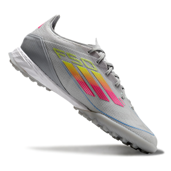 Adidas F50 Elite Gray Pink and Yellow Turf TF Football Boot
