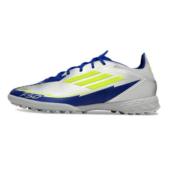 Adidas F50 Elite Silver and Blue Turf TF Football Boot