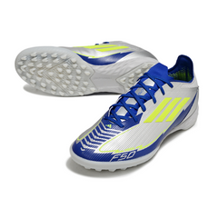 Adidas F50 Elite Silver and Blue Turf TF Football Boot