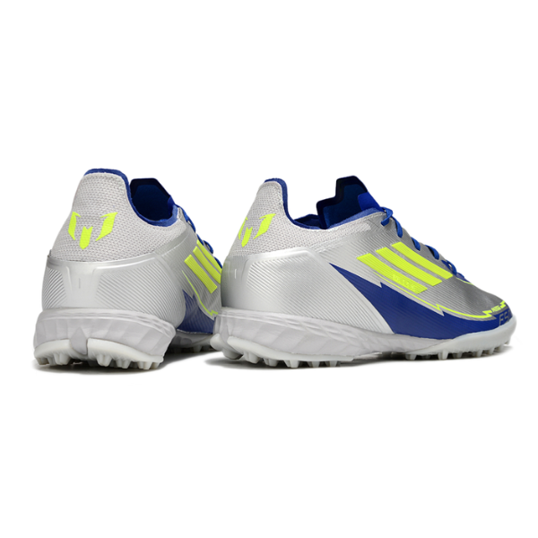 Adidas F50 Elite Silver and Blue Turf TF Football Boot