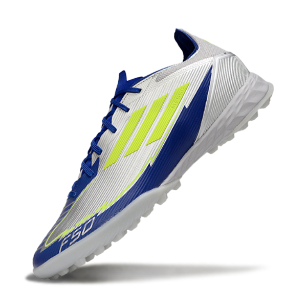 Adidas F50 Elite Silver and Blue Turf TF Football Boot