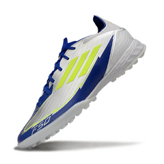 Adidas F50 Elite Silver and Blue Turf TF Football Boot