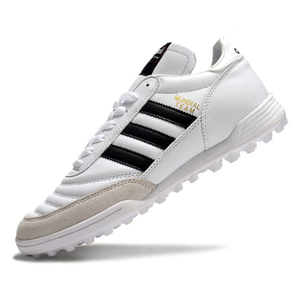 Adidas Mundial Team White and Black Turf TF Football Boot