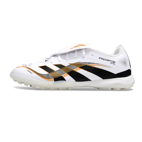 Adidas Predator 25 Elite White, Black, and Gold Pack Turf TF Football Boot
